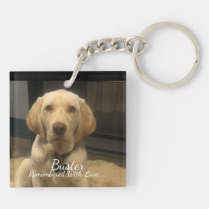 Photo PET ''Remembered '' PERSONALIZED Key Ring