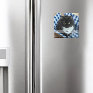 Photo Pet Sticker with Name Magnet