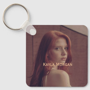 Photo photographer designer scan QR code business Key Ring