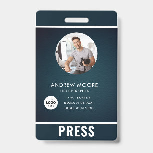 Photo Photographer Press Badge ID Badge