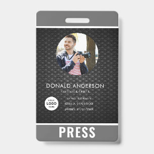 Photo Photographer Press Badge ID Badge