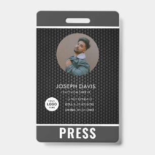 Photo Photographer Press Badge ID Badge
