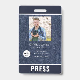 Photo Photographer Press Badge ID Badge