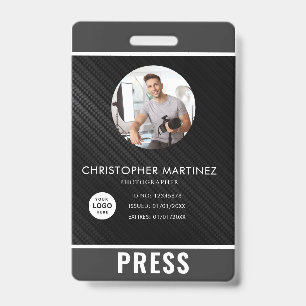 Photo Photographer Press Badge ID Badge