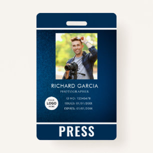 Photo Photographer Press Badge ID Badge