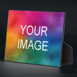Photo Picture Image Logo Template Horizontal Plaque<br><div class="desc">Custom Upload Your Photo Picture Image Or Logo Modern Elegant Template Home Décor / Frames & Displays / Plaques & Signs / Horizontal Tabletop Plaque with Easel.</div>