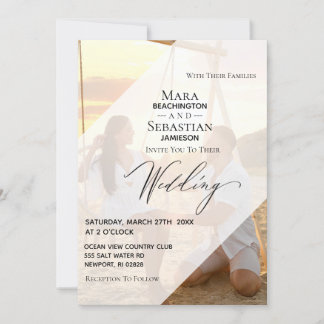 * PHOTO Picture RSVP QR AR6 DIY Wedding Invitation