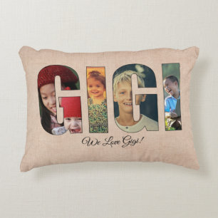 Photo Pillow GIGI, Add Images, Message on back  