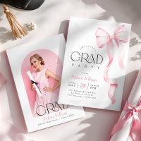Photo Pink Bow Graduation Party