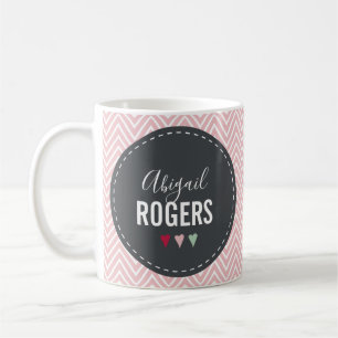 Photo Pink Chevron Coffee Mug