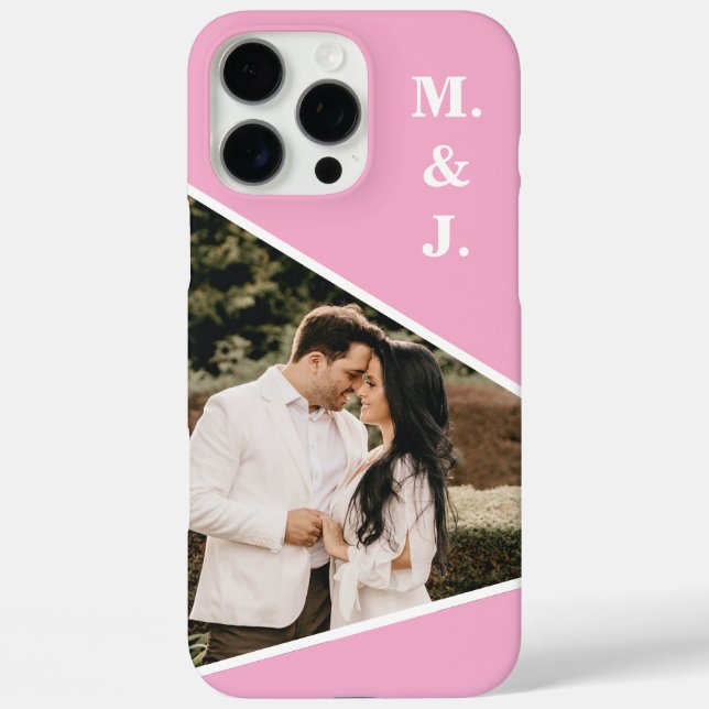 Photo Pink Monogram Case-Mate iPhone Case (Back)