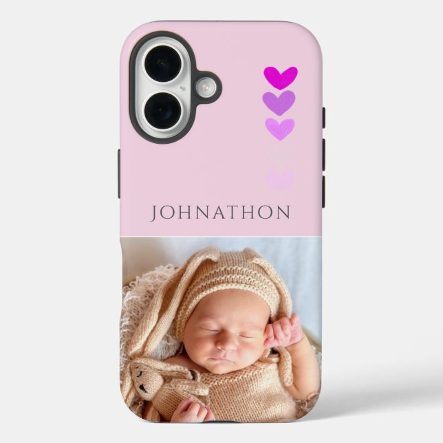 Photo Pink Personalised Phone  Case-Mate iPhone Case (Back)