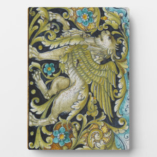 Photo Plaque--Deruta Tile Lion Plaque