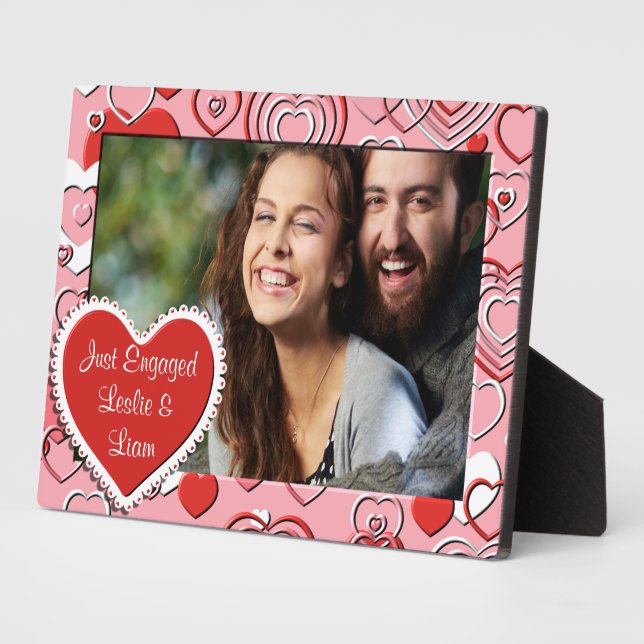 Photo Plaque - Horizontal Frame - Hearts Hearts (Side)