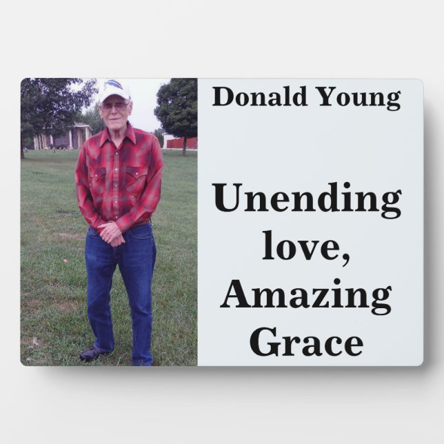 Photo Plaque, Memorial Custom Plaque (Front)