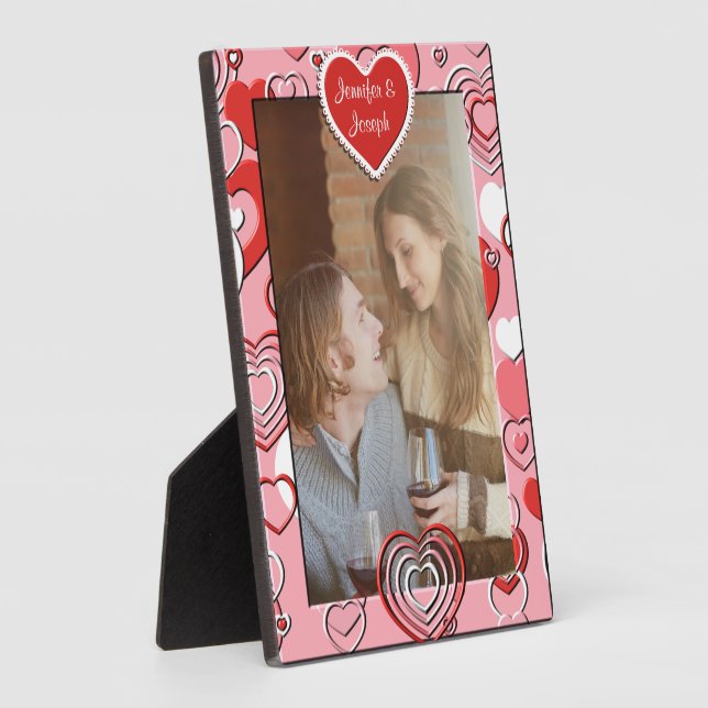 Photo Plaque - Vertical Frame - Hearts Hearts (Side)