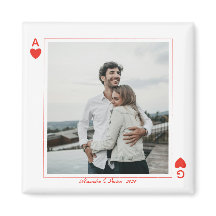 Photo playing cards heart love ace simple