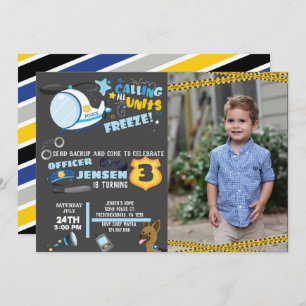 photo Police Birthday Invitation