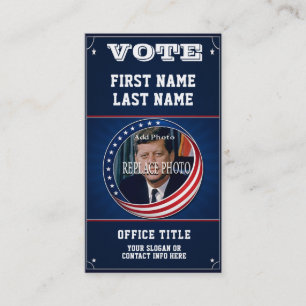 Photo Political Campaign Template Business Card