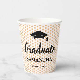 Photo Polka Dots Graduation Paper Cups