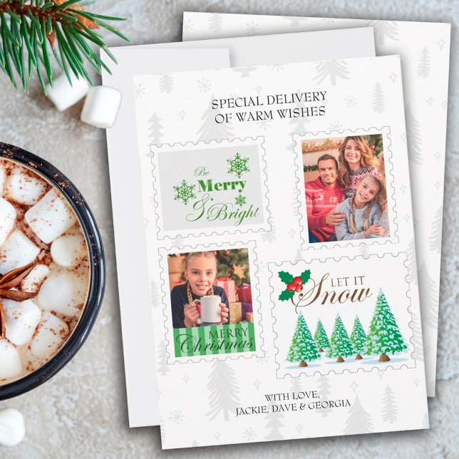 Photo Postage Stamps Special Delivery Warm Wishes (Creator Uploaded)