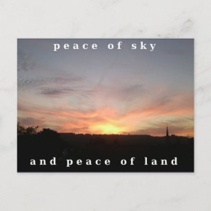 Photo Postcard 17 Sunset Burst Peace Wording