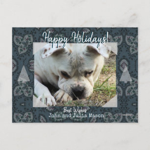 Photo Postcard with Vintage Paisley Background