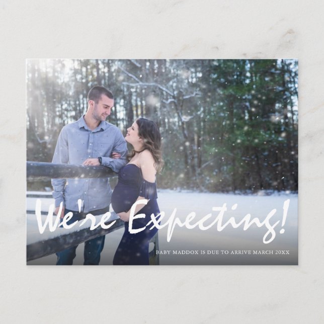 Photo Pregnancy Announcement Card (Front)
