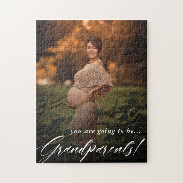 Photo Pregnancy Announcement Jigsaw Puzzle (Vertical)