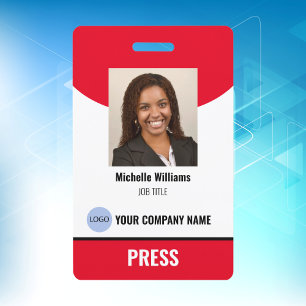 PHOTO Press Badge ID Badge