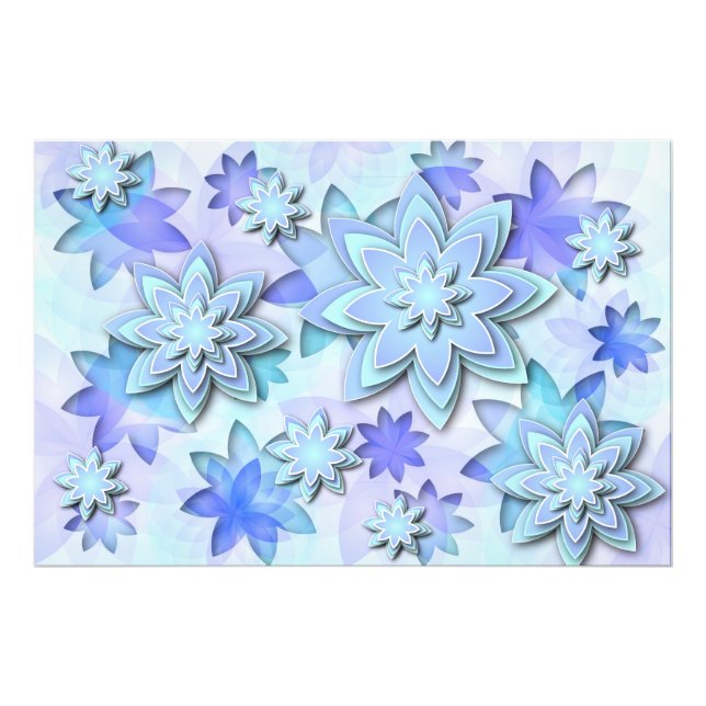 Photo print mandala abstract lotus flowers (Front)