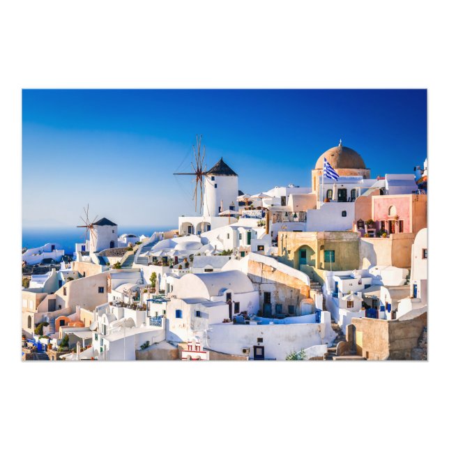 Photo print Santorini Greece (Front)