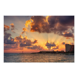 Photo Print - Sunrise in Cancun, Mexico