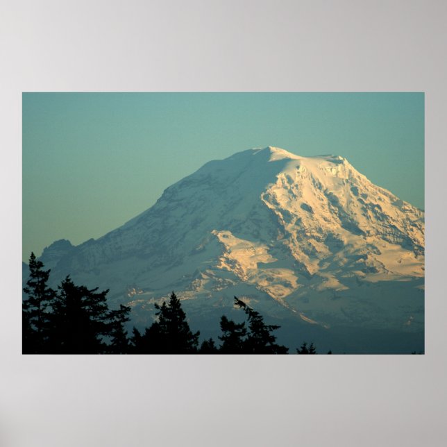 Photo print:  Winter Mt. Rainier Poster (Front)