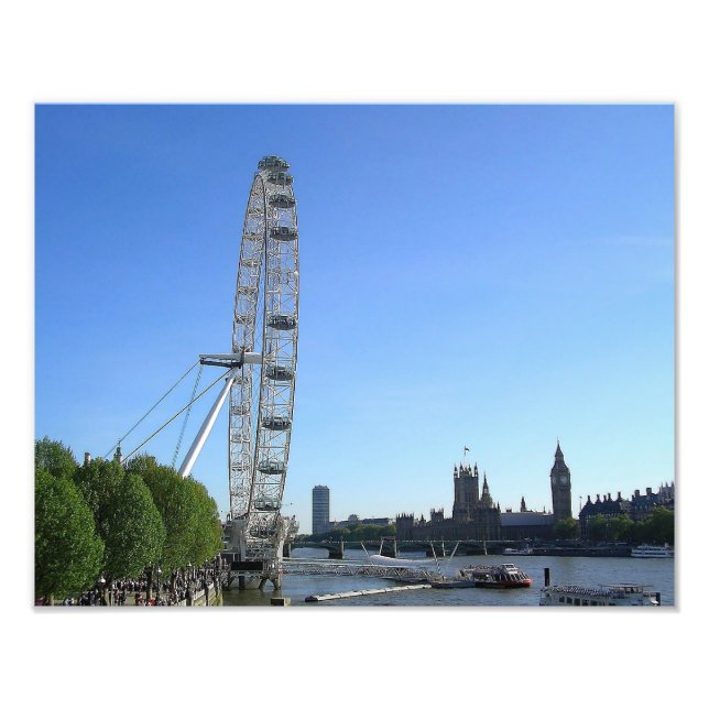 Photo Print with London Eye Ferris Wheel (Front)