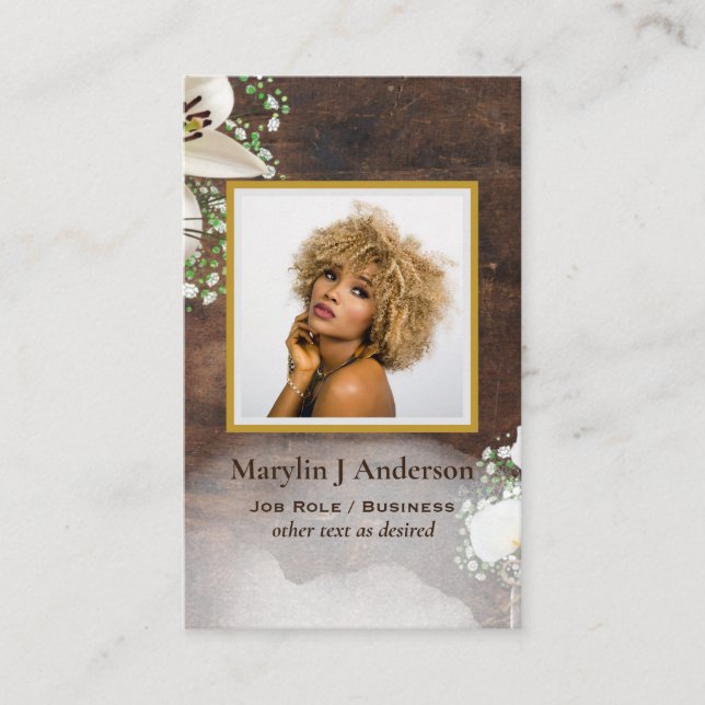 PHOTO PROFILE CARDS - Girly Modern Trending (Front)