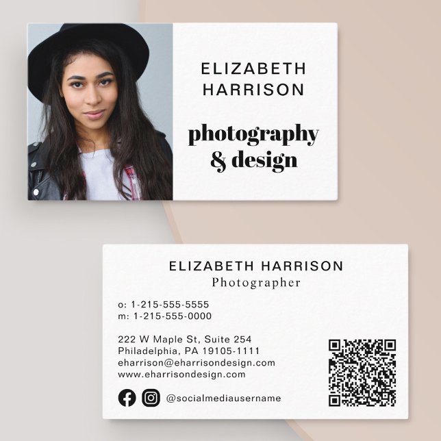 Photo QR Code Professional Business Card (Creator Uploaded)