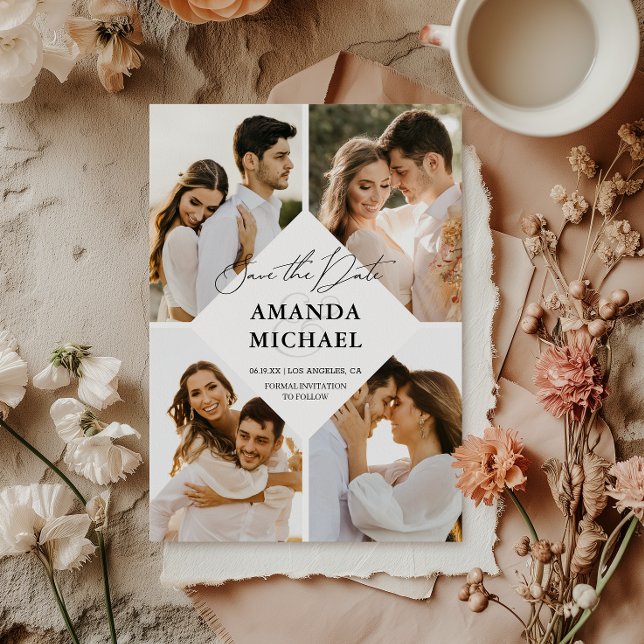 Photo QR Code Save the Date Invitation (Capture elegance with our stylish Save the Date, setting the tone for your unforgettable day!)