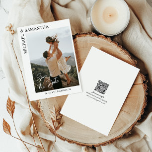 Photo QR Code Save The Date Invitation