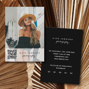 Photo QR Code Script Custom Social Media Icons Business Card