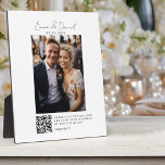 Photo QR Code Wedding  Plaque<br><div class="desc">Welcome Plaque with Couple's Name and Wedding Date, Including QR Code for Photo Gallery Celebrate your love and greet your guests in style with our customised welcome plaque ! This minimal plaque is not only an elegant decoration for your wedding, but also an interactive keepsake that engages your guests. So...</div>