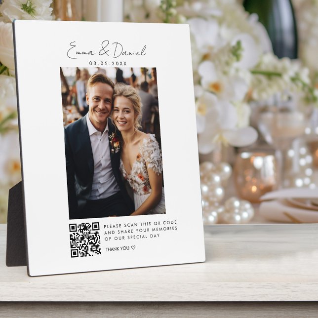 Photo QR Code Wedding  Plaque (Creator Uploaded)