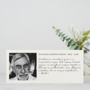 Photo quote celebration of life funeral bookmark