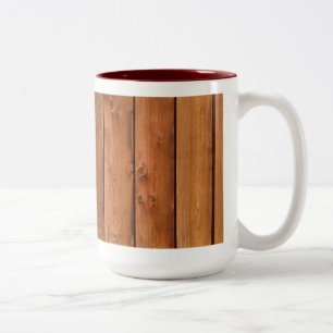 Photo Realistic Rustic, Wood WeatherBoard Two-Tone Coffee Mug