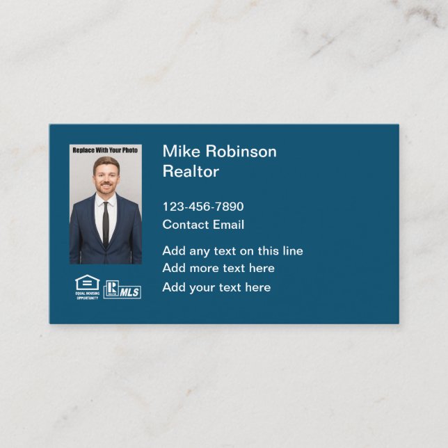 Photo Realtor MLS Business Referral Cards (Front)