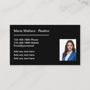 Photo Realtor Professional Business Cards