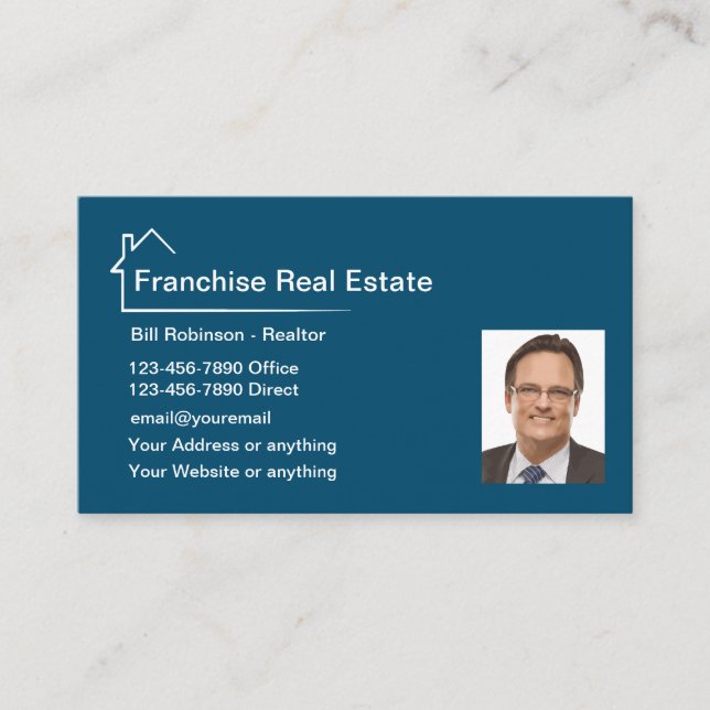 Photo Realtor Template Business Card (Front)