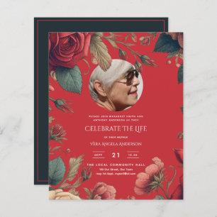 PHOTO Red Roses Celebration of Life Funeral POEM