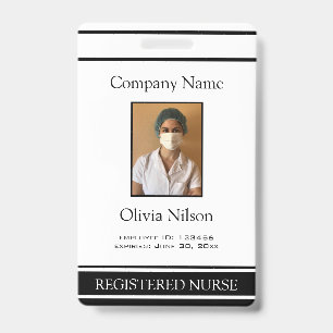 Photo Registered Nurse ID Badge