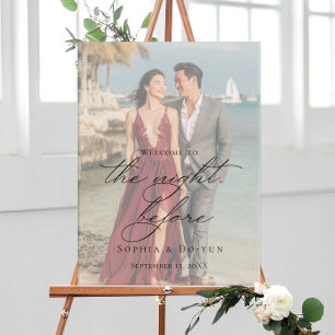 Photo rehearsal dinner welcome sign